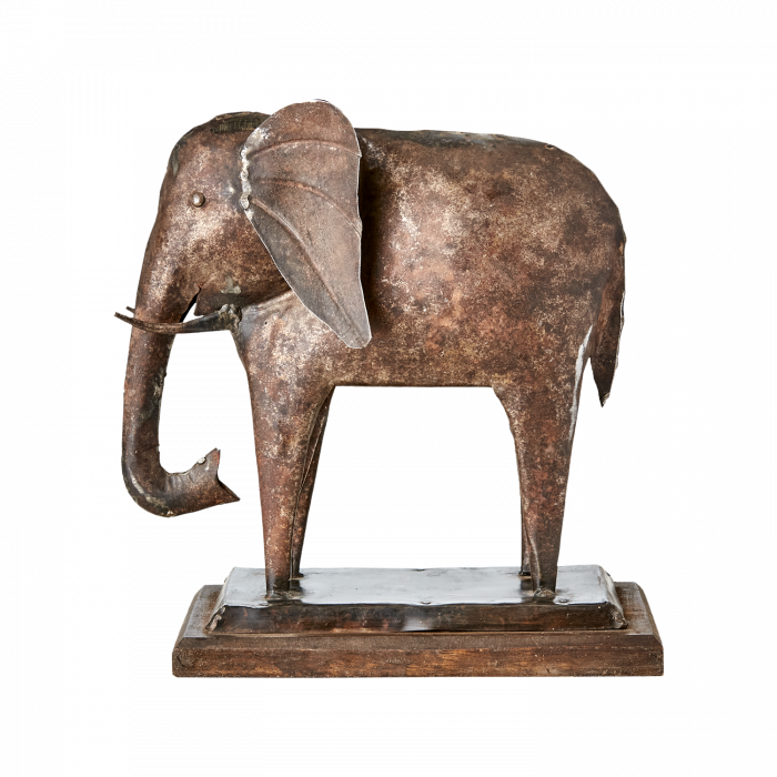 Elefant aus Eisen und Holz - Vintage