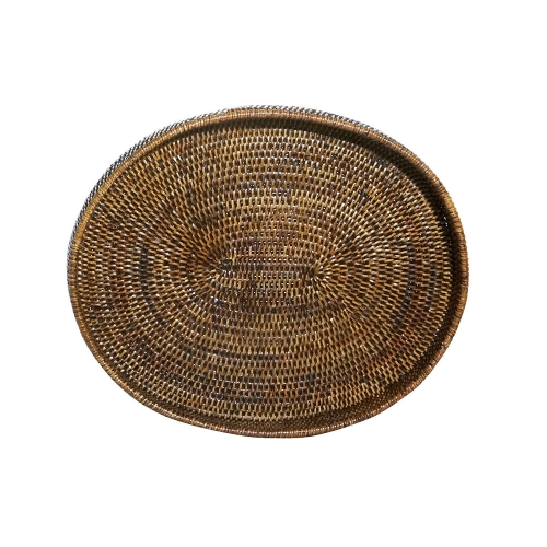 Togo Tablett oval von Flamant - 45 x 39 cm