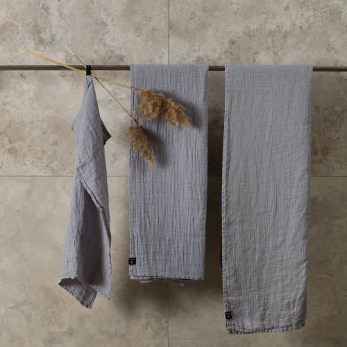 Fresh Laundry Handtuch - Waffelpique - Farbe Pearl - von Himla