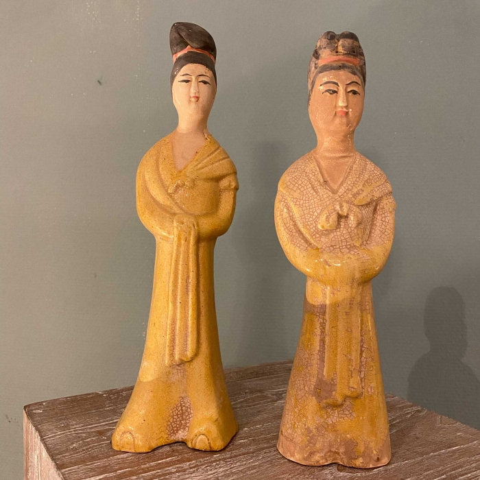 Chinesisches Paar aus Keramik von Flamant