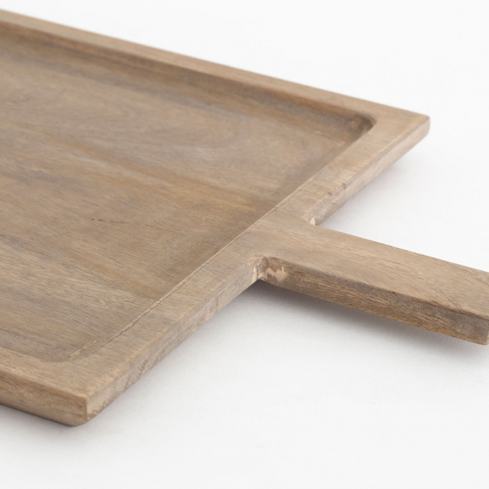 Nero Tablett aus graugelaugtem Holz - Medium - von Flamant