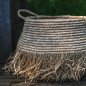 Preview: Raffia Deluxe Basket — Korb mit Fransen, handgefertigt, Ø 45 cm