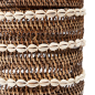 Preview: Detail: Rattangeflecht mit Reihen aus Kaurimuscheln