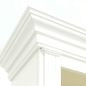 Preview: Detail: Kranzgesims und Pilaster der Bibliothek Balmore in Weiß