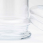Preview: Nahaufnahme gerippter Sockel und Deckelrand des Flamant Bonbonglases Lolly — klares mundgeblasenes Glas