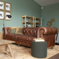 Preview: Edinburgh - Vintage-Ledersofa, 3-Sitzer von Flamant