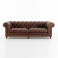 Preview: Edinburgh - Vintage-Ledersofa, 3-Sitzer von Flamant