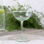 Preview: Französisches Cocktailglas in antique grün
