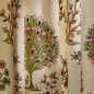 Preview: Fantasia bestickte Leinenmeterware von Jane Churchill in Pink/Green
