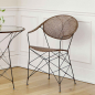 Preview: Funky – Esszimmerstuhl Eisen & Rattan