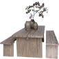 Preview: Esstisch Creque aus altem Ulmenholz