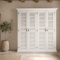 Preview: Shutterschrank Madeleine – Handgefertigt aus massiver Pinie