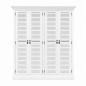 Preview: Shutterschrank Madeleine – Handgefertigt aus massiver Pinie