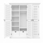 Preview: Shutterschrank Madeleine – Handgefertigt aus massiver Pinie