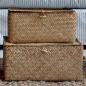 Preview: 2er Set Korbbox mit Deckel aus Rattan