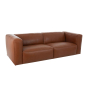 Preview: Bodine Ledersofa in cognac - 2-Sitzer - von Flamant