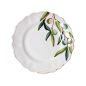 Preview: Olivio Essteller von Flamant mit Olivenzweig Dekor aus Fayencekeramik