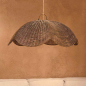 Preview: Wave Pendelleuchte aus Rattan