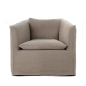 Preview: Sessel Monika mit Leinenbezug - von Flamant