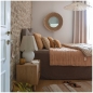 Preview: Tagesdecke Chloe in apricot aus gewaschenem Leinen