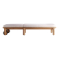 Preview: Tine K - Sonnenliege Teak massiv  - Rollen