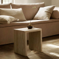 Preview: Tine K - Travertin Tisch Cube - Naturstein, 45 × 45 cm