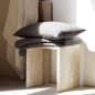 Preview: Tine K - Travertin Tisch Cube - Naturstein, 45 × 45 cm