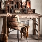 Preview: Tisch aus altem Holz mit Zink - Klappbar