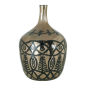 Preview: Ballonvase Vase Hera aus Milchglas mit schwarzer Prägung