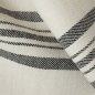 Preview: Castellino Twill Barré Maché Elfenbein Streifen schwarz drapiert – Leinenstoff von C&C Milano