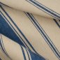 Preview: Cortina Stripe Elfenbein/Blau drapiert – Leinenstoff von C&C Milano
