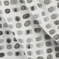 Preview: Micro Weiß/Anthrazit drapiert – Leinenstoff von C&C Milano
