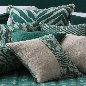 Preview: Pienza Okapi Natur/Malachit Detail – Leinenstoff von C&C Milano
