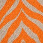 Preview: Pienza Okapi Orange-Natur – Leinenstoff von C&C Milano
