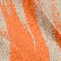 Preview: Pienza Safari Orange-Natur drapiert – Leinenstoff von C&C Milano