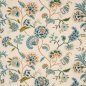 Preview: Francine Blue/Sienna – Stoff von Colefax and Fowler