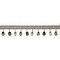 Preview: Delano Drop Fringe Charcoal – Perlenfranse von Colefax and Fowler
