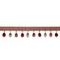 Preview: Delano Drop Fringe Red – Perlenfranse von Colefax and Fowler