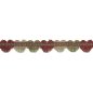 Preview: Delano Fan Edge Red/Green – Fächerborte von Colefax and Fowler