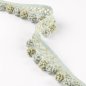 Preview: Lansdowne Ruche Drop Aqua/Leaf – Rüschenperlenfranse von Colefax and Fowler