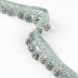 Preview: Lansdowne Ruche Drop Old Blue – Rüschenperlenfranse von Colefax and Fowler