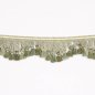 Preview: Lansdowne Scalloped Tassel Fringe Aqua/Leaf – Bogenquastenfranse von Colefax and Fowler