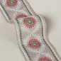 Preview: Rosario Braid Pink/Green – Bestickte Borte von Colefax and Fowler