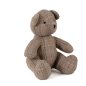 Preview: Teddybär Marco von Flamant aus braunem Fischgratstoff, sitzend