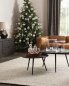 Preview: Weihnachtsbaum Pinus mit weißem Schmuck im Wohnzimmer