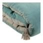 Preview: Matteo Plaid / Futon aus Baumwollsamt in Bleu Aqua