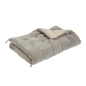 Preview: Matteo Plaid / Futon aus Baumwollsamt in Gris