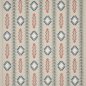 Preview: Jane Churchill Dhari Stickstoff in Blue/Tomato