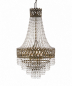 Preview: Kronleuchter Opera Grande – Metall & Glas, patiniert, H 115 cm