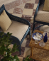 Preview: Rattanstuhl mit Kissen aus der Kollektion Saint-Tropez von Manuel Canovas